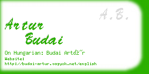 artur budai business card